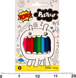 Jumbo sekskantede farveblyanter 12 stk.