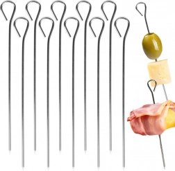 Rustfri køkkenspid med øje 10 cm, 10 stk.