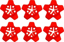 Røde stjerneformede afstandskryds til fliser 100 stykker