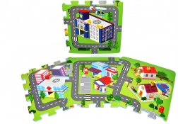 Bløde skumblokke – by, 9 stk (32 × 32 cm)