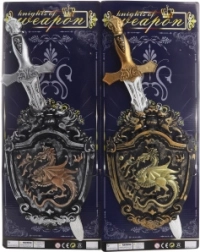 Plastiksværd til børn med skjold