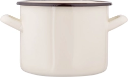 Silesia emaljeret gryde 2,2 l, 16 cm, cremefarvet