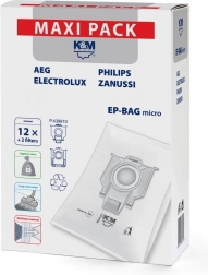Mikro poser til støvsuger 12+2 EP-BAG Maxi Pakke