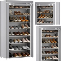 Skoreol med 8 niveauer med støvafvisende overtræk – grå