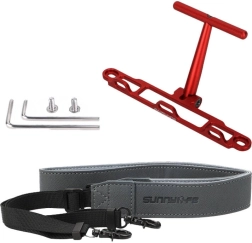 Holder med rem Sunnylife til DJI RC / RC 2 controller rød