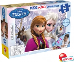 Frost Puzzle Maxi 60 Elsa og Anna 70x50 cm 2-i-1