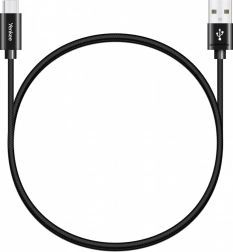 usb-a 2.0 / usb-c kabel 3 a, 480 mb/s, flettet