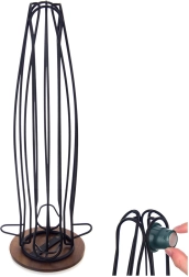 Roterende holder til kaffekapsler RADKA 40 cm, metal, sort