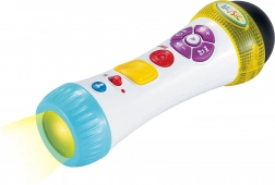 Mikrofon med lyseffekter og stemmeforvrænger