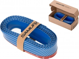 Universel gummispoiler til kofanger med kulfiberlook 2,5 m – Blå