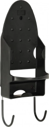 Vægholder til strygejern og strygebræt, varmebestandig, sort