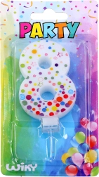 Fødselsdagslys tal 8 Prikker