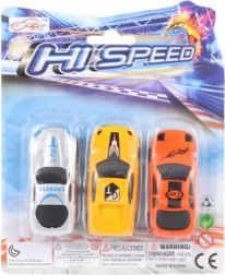 Sæt med 3 plastikbiler