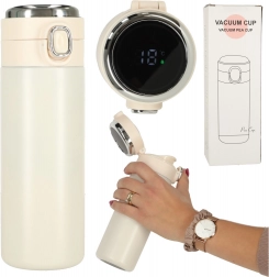 Termokrus med tud LED 420 ml beige