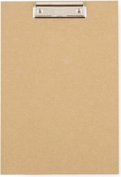 skriveunderlag A4 kraft nature med metalclips