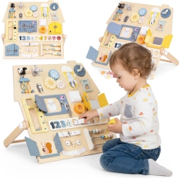Træ Montessori aktivitetsplade hus XL