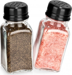 Glas saltbøsse og peberbøsse 80 ml, sæt med 2 stk.