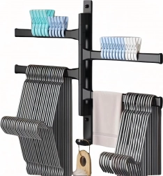 Væghængt drejelig håndklædeholder til badeværelse og køkken