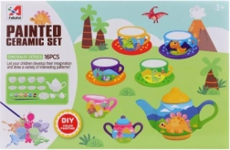 Malersæt til tesæt med dinosaurer