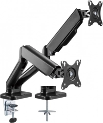 Stand til to skærme med gasfjeder