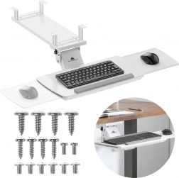 Hvid tastaturholder under bord
