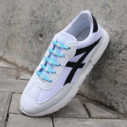 Silikone-snørebånd lyseblå