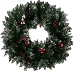 Dekorativ julekrans snedækket Ruhhy