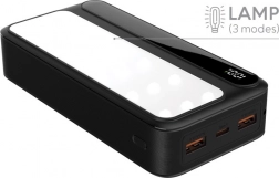 Powerbank med lampe REBELTEC P20 LCD PD, 20000 mAh