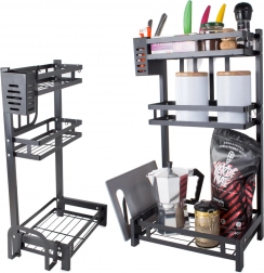 Metallisk tredelt køkkenorganizer