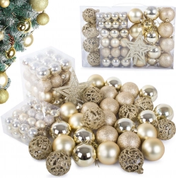 Sæt af julepynt 100 stykker med gyldne stjerner