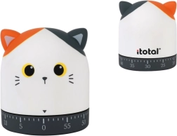 Køkkenur hvid kat