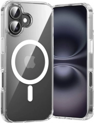 Gennemsigtigt Vention-cover til iPhone 16 med MagSafe