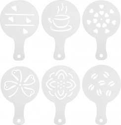 Sæt skabeloner til kaffe og desserter, 6 stk.