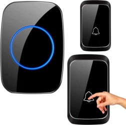 Trådløs vandtæt dørklokke, 25 melodier, 3 lydstyrkeniveauer