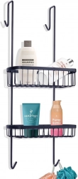 Hængende metalhylde til bruseren, sort