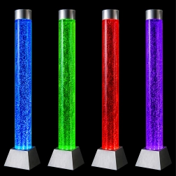 LED RGB boblevandsøjle 180 × 15 cm med fjernbetjening