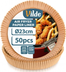 Papirindsatser til airfryer 23 cm, 50 stk Vilde