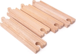 Lange lige skinner BIGJIGS RAIL 21 cm – 4 stk.