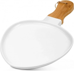 porcelæn serveringsfad terrestrial 34,5 × 21 cm med bambushåndtag