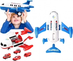 passagerfly med små biler – rød