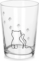 Glas med kattemotiv 500 ml