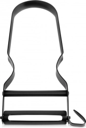 Vegetable- og frugtskræller i rustfrit stål, sort, 11,5 cm