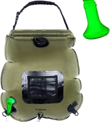 Solardrevet kempingbruser 20 l med termometer