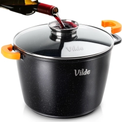 Granitgryde med glaslåg TERRUNA AROMA 28 cm, 9,7 l