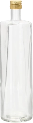 Glasflaske 750 ml med gyldent skruelåg SOLA