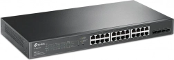 TP-Link JetStream 28-port gigabit PoE+ switch med 4 SFP