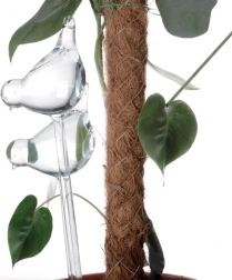 Glas selvvandingskugler til urtepotter – fugle, 2 stk.