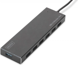 USB 3.0 hub med 7 porte, aluminium