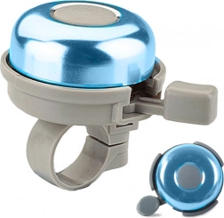 Metal cykelklokke til styr – høj, klassisk, blå