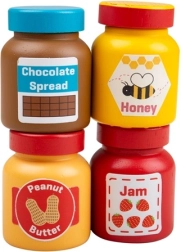 Trælegesæt med snack-pålæg